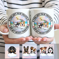 Personalized You Left Paw Prints on My Heart Dog Memorial Mug AP33 67O53 thumb 1