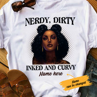 Personalized BWA Tattoos Nerdy Dirty Inked And Curvy T Shirt AG312 67O36 thumb 1