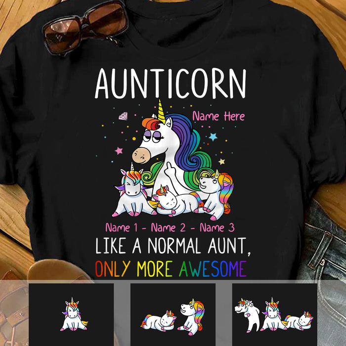 aunt unicorn t shirt