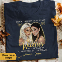 Personalized Witch Friends Connected By The Heart T Shirt AG251 26O58 thumb 1