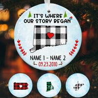 Personalized Where Our Story Begins  Ornament OB121 30O60 thumb 1