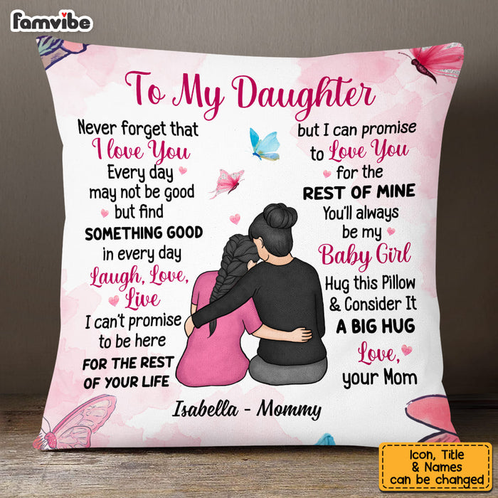 Personalized Gift For My Daughter Butterfly Hug This Pillow DB124 30O53 1