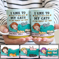 Personalized Stay In Bed With My Cat Mug  JR131 29O47 thumb 1