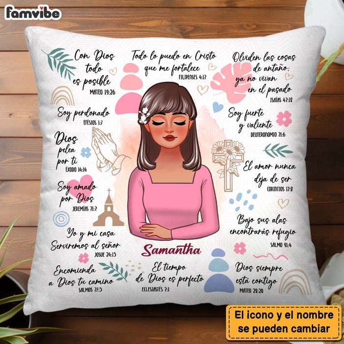 Personalized Gift For Daughter Spanish Bible Daily Reminders Pillow 32229 1