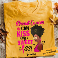Personalized BWA Breast Cancer Kiss My Sweet T Shirt AG194 67O65 thumb 1
