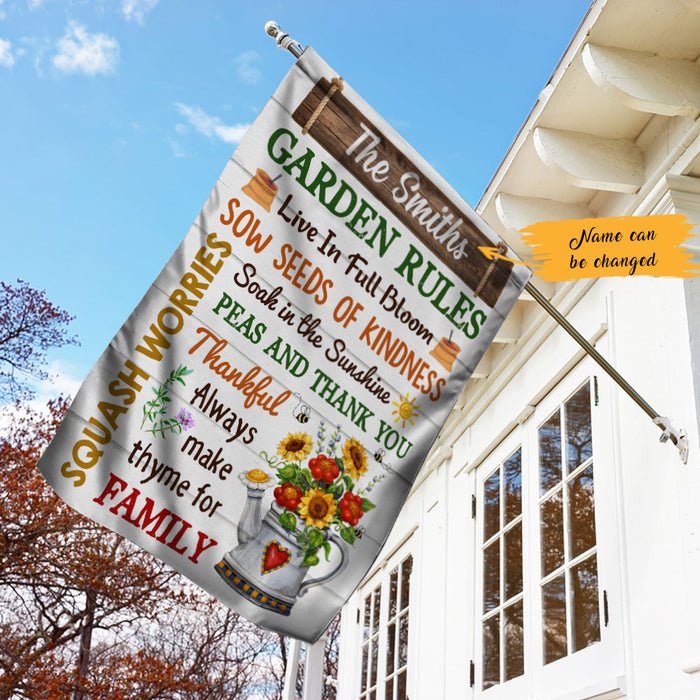 Personalized Rules Garden Gardening Flag AG201 28O47 1