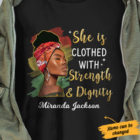 Personalized BWA Clothed  With Strength And Dignity T Shirt JL311 30O34 thumb 1