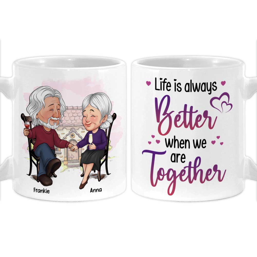 Set of 2 Matching the Day We Became Us Personalized Mugs