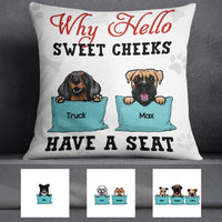 Personalized Dog Welcome Sweet Cheeks  Pillow SB242 95O57 (Insert Included) thumb 1