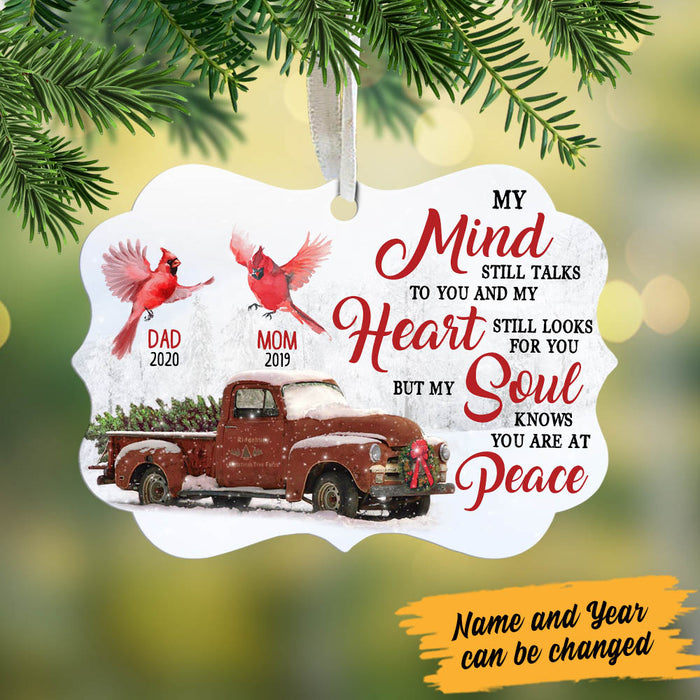 Personalized Memorial Cardinal Red Truck Benelux Ornament NB182 81O60 1