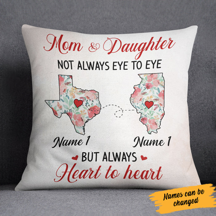 Personalized Heart To Heart Long Distance  Pillow SB244 30O34 (Insert Included) 1