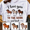 Personalized Horse To The Barn T Shirt DB82 85O57 1