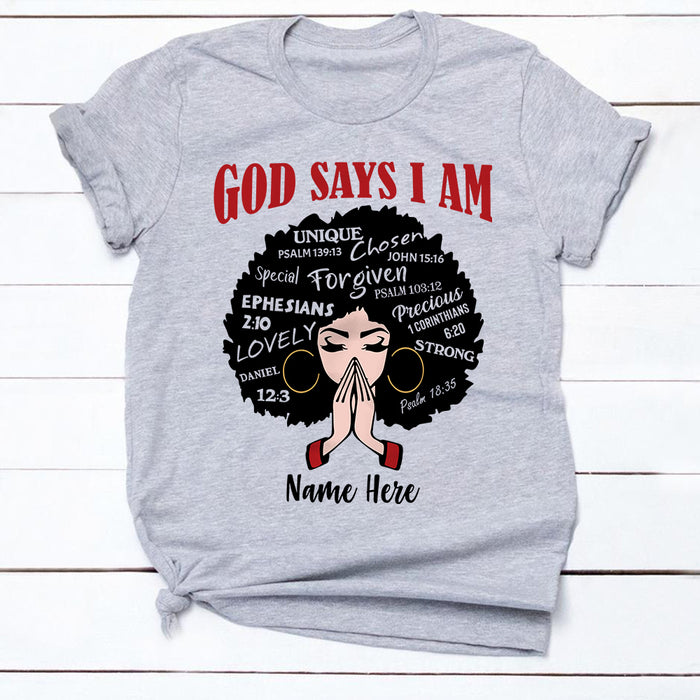 Personalized God Says T Shirt MR182 26O57 1