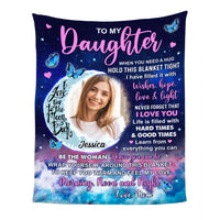 Personalized Gift For Daughter Moon Photo Blanket 31414 thumb 1