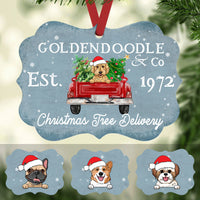 Personalized Dog Red Truck Christmas Tree MDF Benelux Ornament NB104 87O53 thumb 1