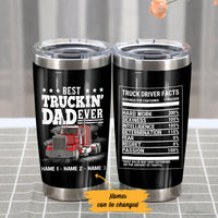 Personalized Trucker Dad Steel Tumbler DB11 87O36 thumb 1