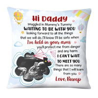 Personalized Gift For Dad To Be I Can't Wait To Meet You Pillow 25570 thumb 1