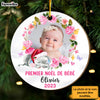 Personalized Gift For Grandkids Baby First French Circle Ornament 30132 1