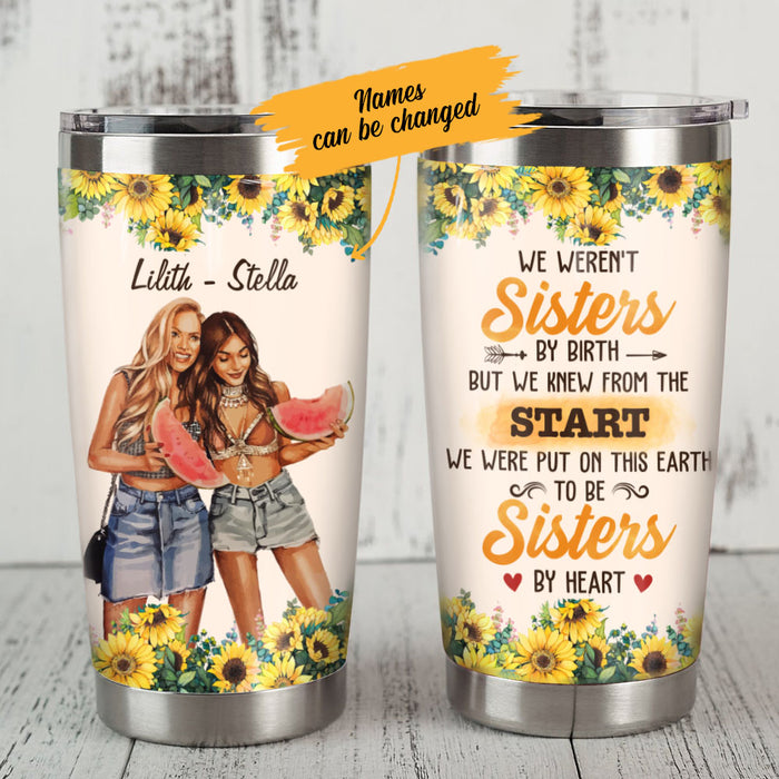 Personalized Girl Friends Sisters By Heart Steel Tumbler AG52 26O58 1