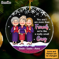 Personalized Christmas Gift For Friends Small Gang Circle Ornament 30456 thumb 1