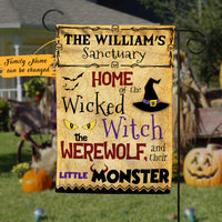 Personalized Halloween Family Sanctuary Flag JL152 95O47 thumb 1