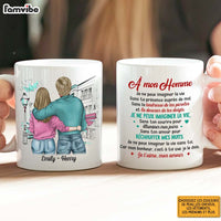 Personalized French Couples Gift Car Mon Bonheur, C'est À Toi Que Je Le Dois Mug 30804 thumb 1