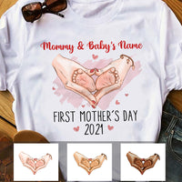 Personalized First Mother Day Mom Grandma T Shirt MR181 30O34 thumb 1