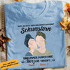 Personalized Side By Side Friends Freundinnen German T Shirt AP145 30O58 1