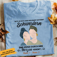 Personalized Side By Side Friends Freundinnen German T Shirt AP145 30O58 thumb 1