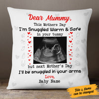 Personalized Baby Snuggled Up In Love Of Mom Pillow MR51 65O53 (Insert Included) thumb 1