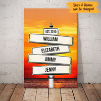 Personalized Family Street Sign Sunset Canvas JL305 95O58 thumb 1