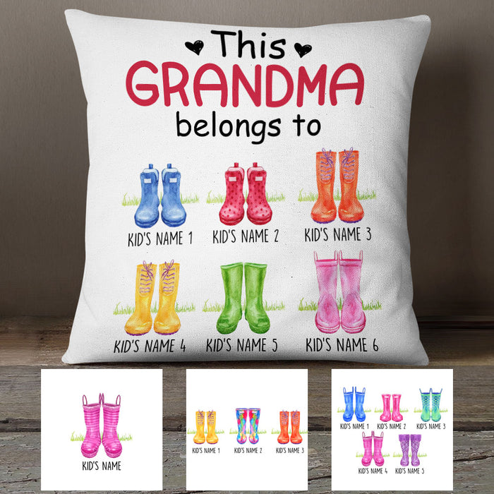 Personalized This Grandma Belongs To Boots  Pillow SB253 65O53 (Insert Included) 1