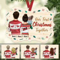 Personalized First Christmas Together Family MDF Benelux Ornament NB93 85O58 thumb 1