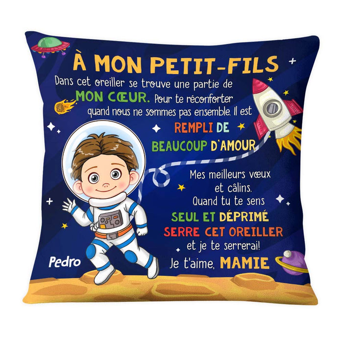Personalized Gift For Grandson Astronaut Space French Pillow 30745 1