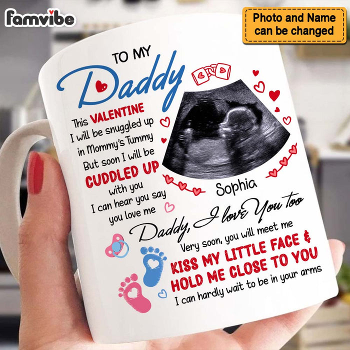 Personalized Pregnancy Gift This Valentine I'll Be Snuggled Up Upload Photo Mug 31283 1