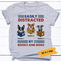 Personalized Easily Distracted By Book And Dog T Shirt JN71 25O58 thumb 1