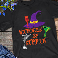 Wine Witch Witches Be Sippin' Halloween T Shirt JL241 26O53 thumb 1