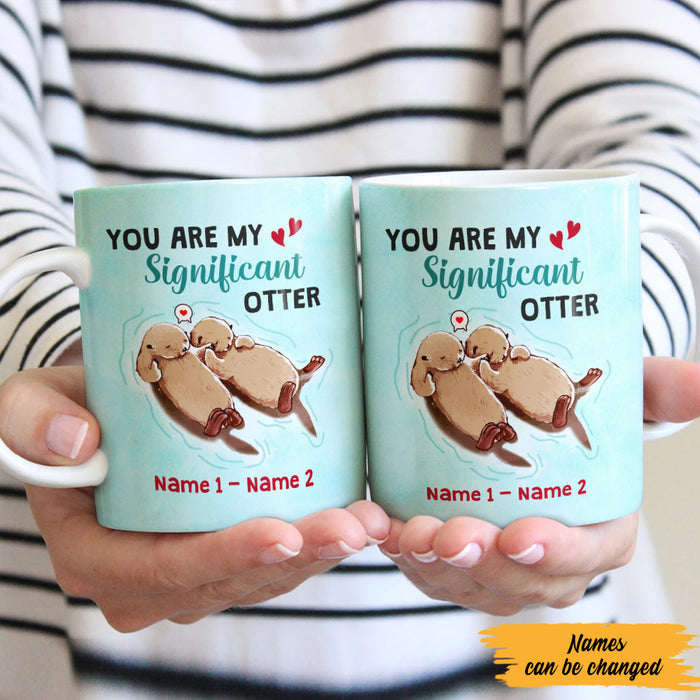 Personalized Couple Valentine Significant Otter Mug  DB282 81O47 1