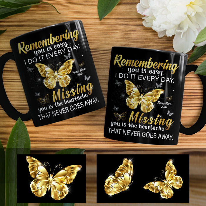 Personalized Butterflies Memorial Mom Dad Mug AP75 67O60 1