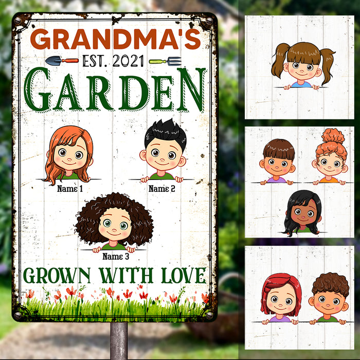 Personalized Mom Grandma Garden Metal Sign JN292 26O47 1