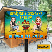 Personalized Spanish Outdoor Patio Metal Sign JR197 23O23 thumb 1