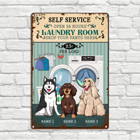 Personalized Indoor Decor Laundry Room Metal Sign JR36 23O23 thumb 1