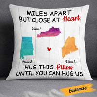 Personalized Family Long Distance Close At Heart Pillow DB63 95O23 thumb 1