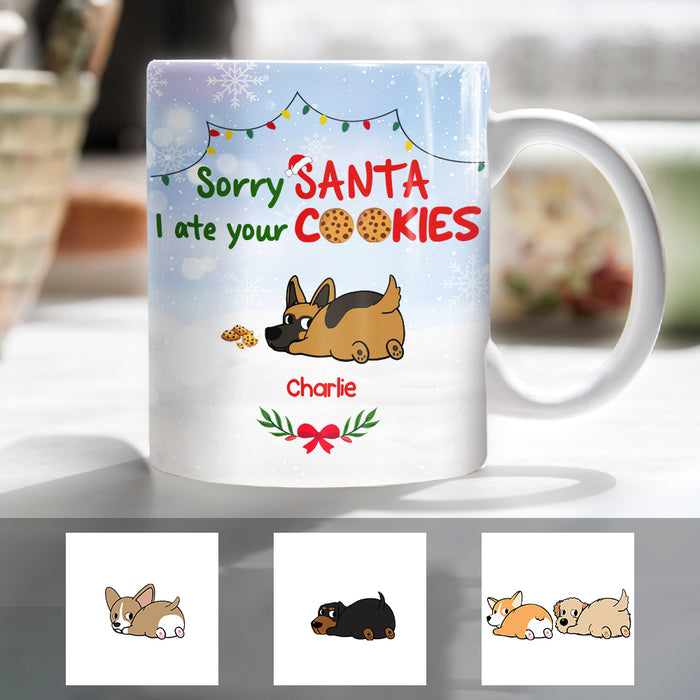 Personalized Dog Christmas Santa Cookies Mug OB123 81O57 1