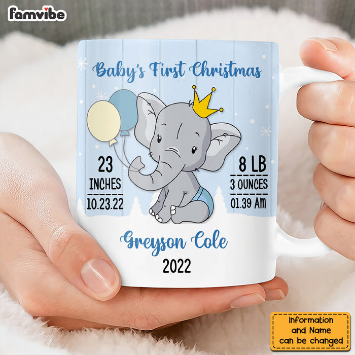 Personalized Elephant Baby First Christmas Mug OB83 73O47 1