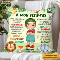 Personalized Gift For Grandson French Woodland Animals Pillow 30787 thumb 1