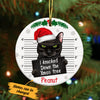 Personalized Black Cat Christmas  Ornament OB221 85O34 1