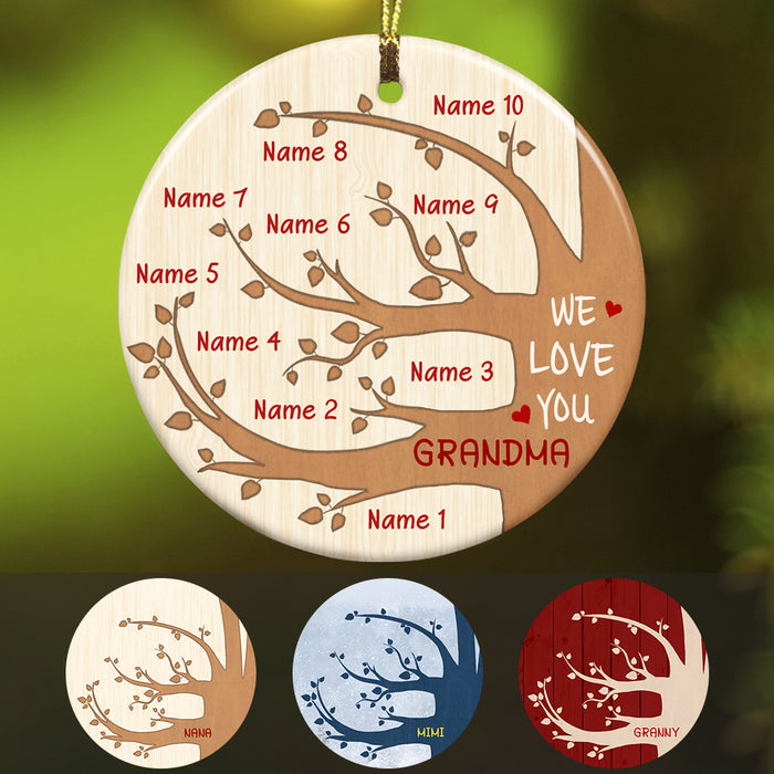 Personalized Grandma Family Tree  Ornament OB62 95O57 1