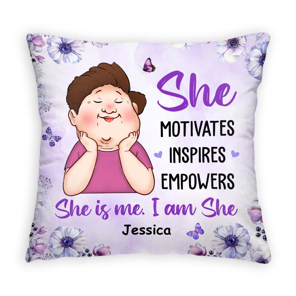 Personalized Gift For Grandma She Motivations Inspires Empowers Pillow 31520 Primary Mockup
