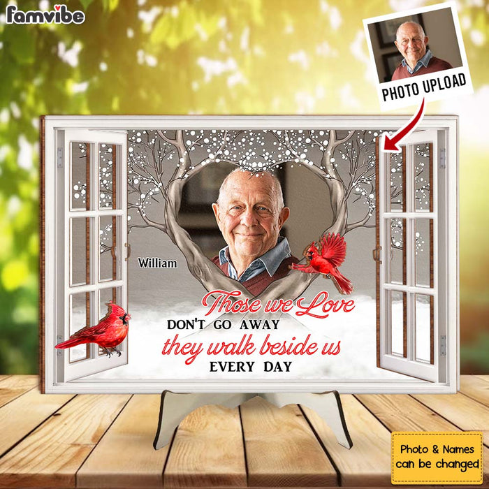 Personalized Memorial Gift Those We Love Don't Go Away 2 Layered Separate Wooden Plaque 31678 1